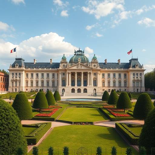 Palacio Real de Madrid con sus jardines